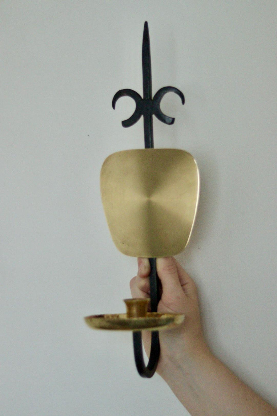 Pair of Mid Century Swedish Metal Sconces