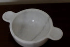 Gabriella – White Natural Marble Bowl with handles  | L 32cm W 20cm H 10cm