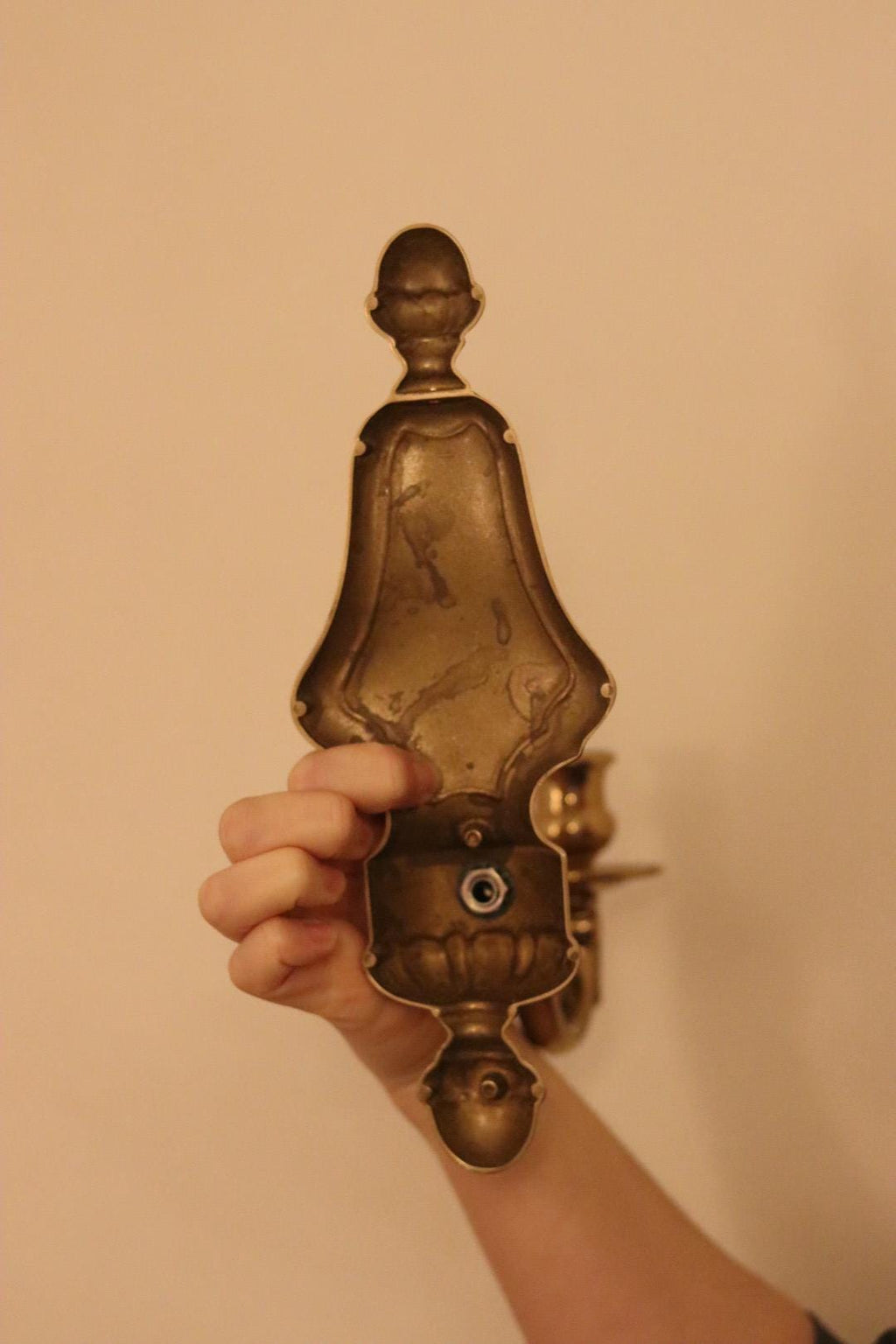 A Pair of Mid Century Swedish Brass Sconces