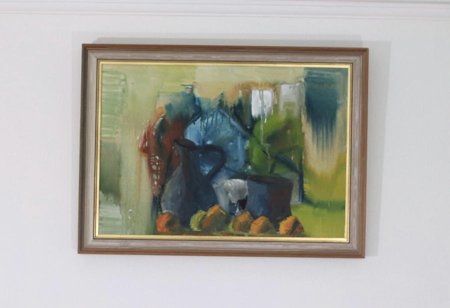 Original Swedish Oil on Canvas – “Vibrant Still Life”