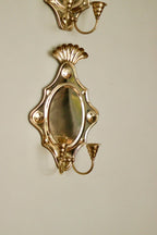 Baroque Style Large Mid-Century Brass Swedish Sconces