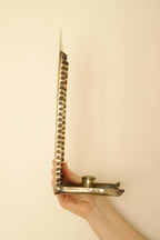 Vintage European Brass Sconce in Pear Motif