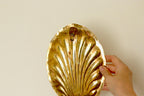 Pair of Vintage Brass Shell Scallop Sconces