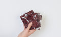 Set of 4 - Madeji Red Square Marble Coasters