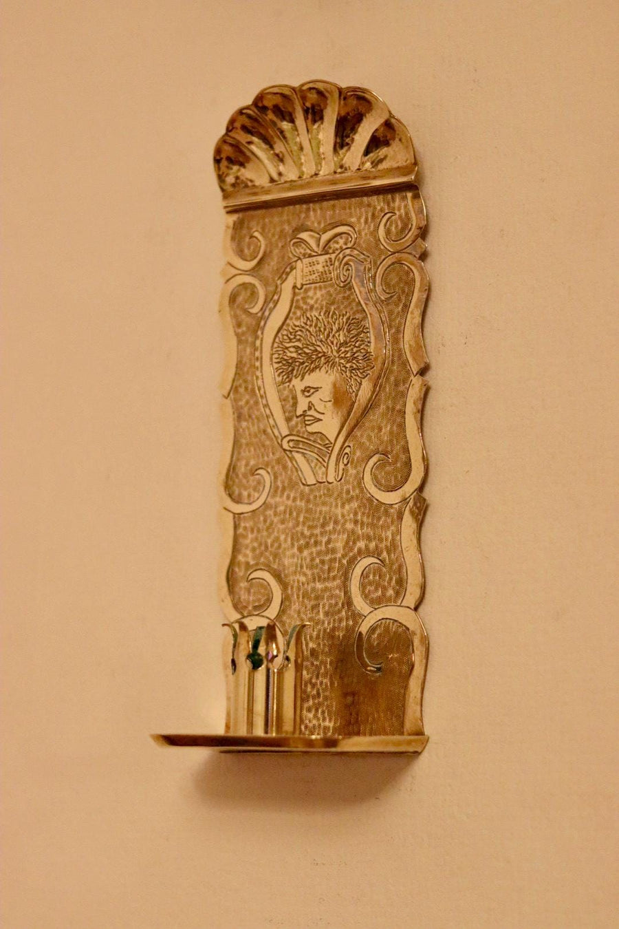 A Pair of Mid Century Swedish Brass Sconces