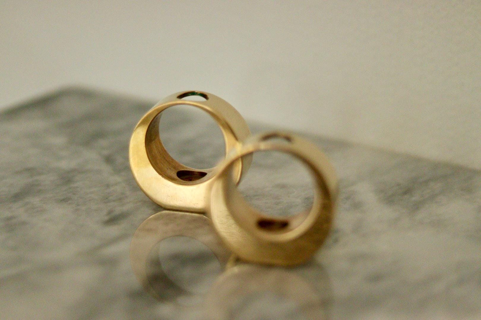 Pair of Mid-Century Swedish Brass Candle Holders by ARTHUR PE, Kolbäck