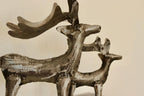 Pair of Swedish Pewter/Metal Reindeer Sculpture
