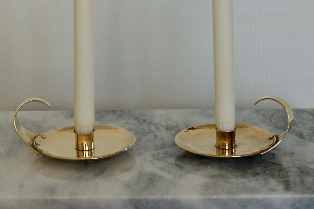 Pair of Swedish Mid-Century Candlestick Holder by Skutuna