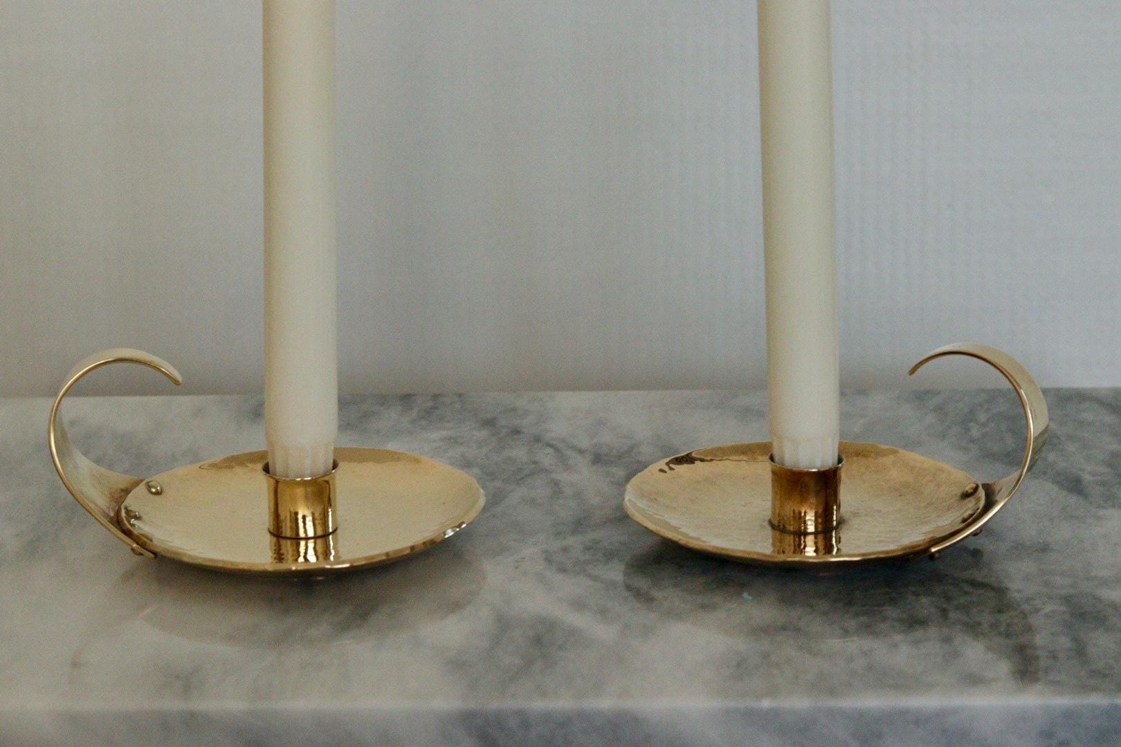Pair of Swedish Mid-Century Candlestick Holder by Skutuna