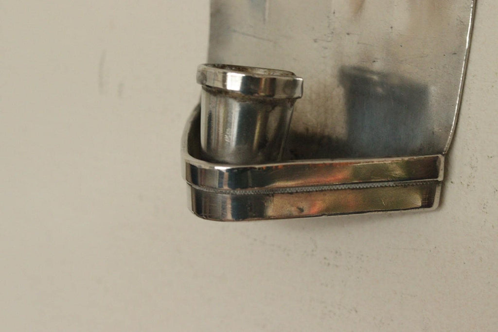 1925, Pair Of Early Century Swedish Pewter Sconces by Tage Fong‑Stedt