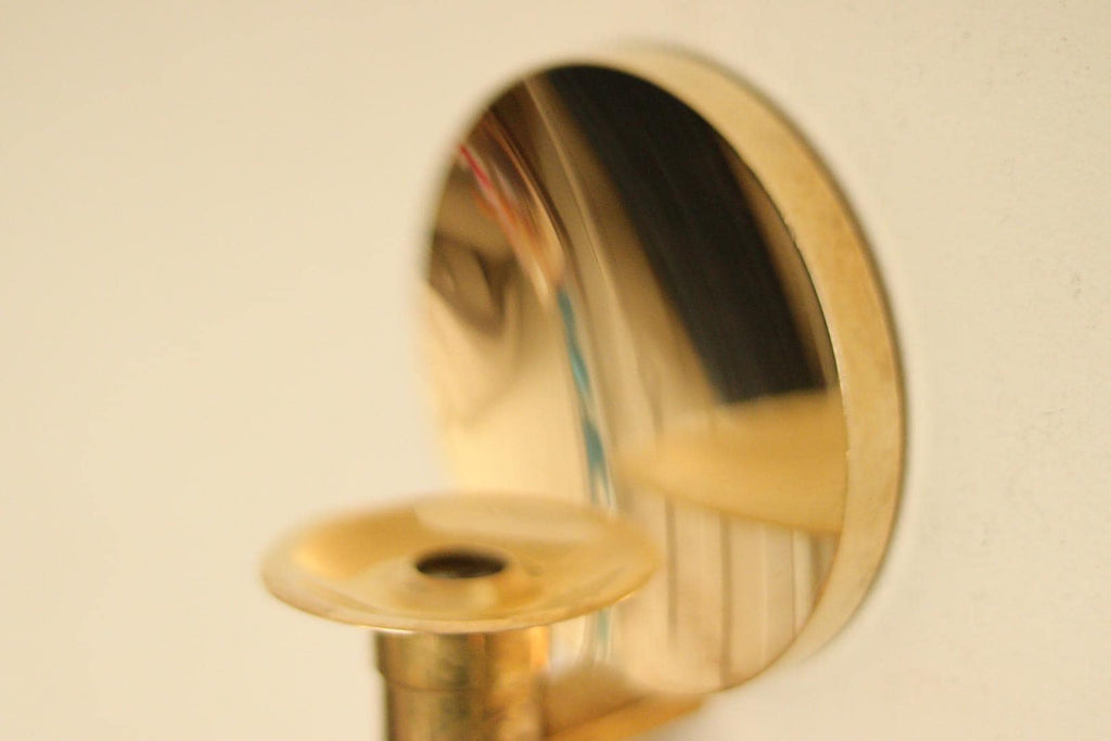 Vintage Swedish Brass Sconce by Gusum