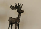 Pair of Swedish Pewter/Metal Reindeer Sculpture