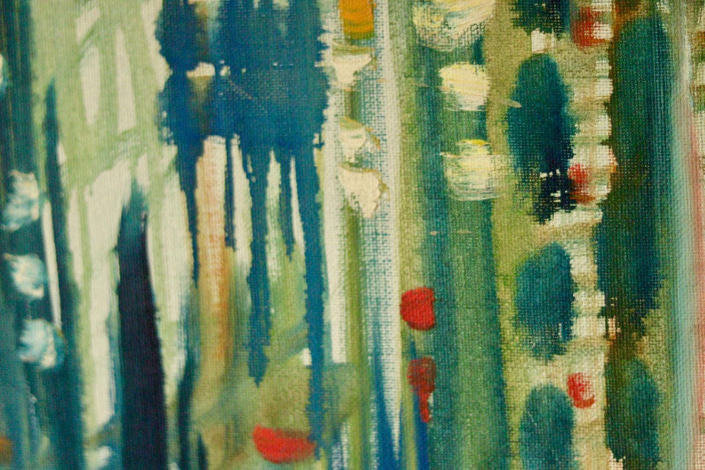 Original Swedish Abstract Oil Painting – Signed “akke61”