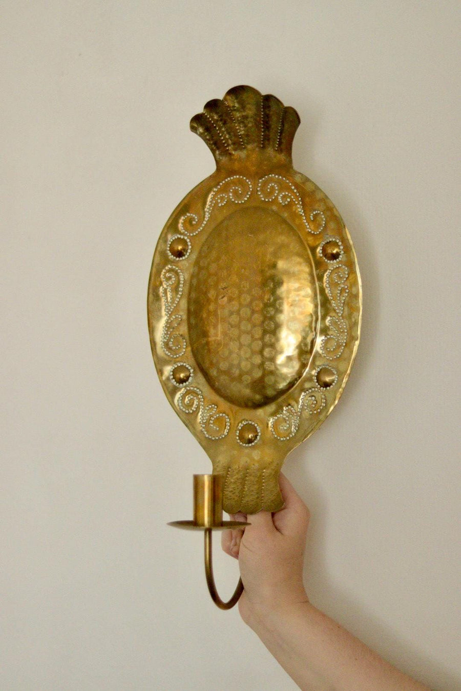 Pair of Mid Century Swedish Brass Sconces