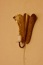 Pair of Swedish Mid-century Brass Electric Sconces