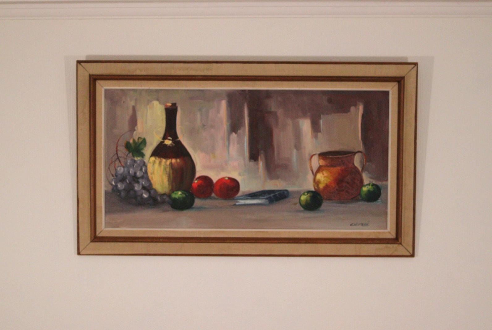 “Still Life with Wine and Fruit” by E.W. Freu
