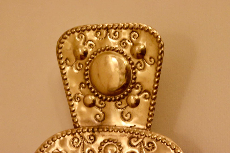 Large Mid-Century Swedish Brass Sconces