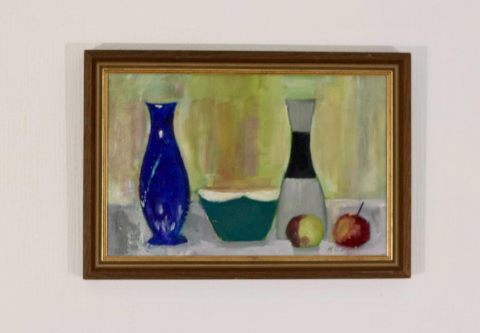 “Bowl, Vase and Fruit” by K. W. N.