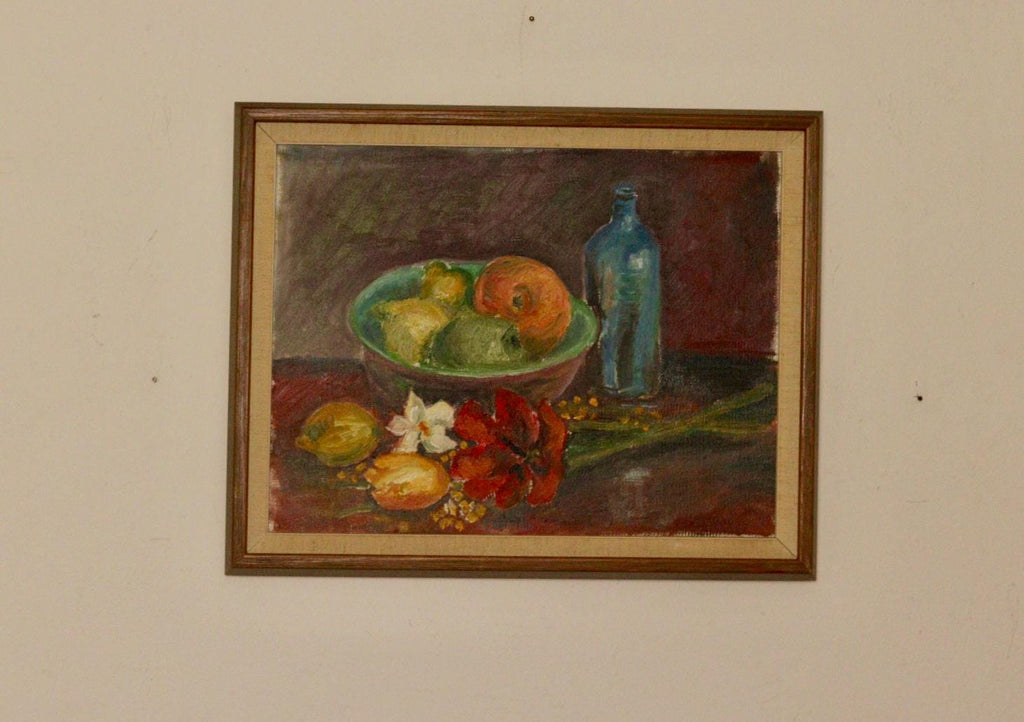 "Still Life, Bottle and Fruit" by Denoran