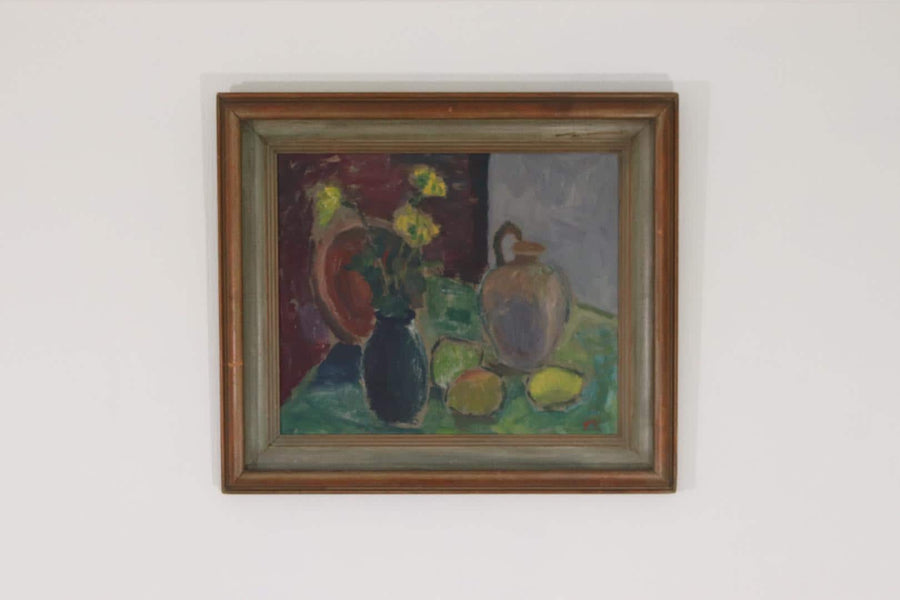 “Still Life: Vases and Fruit” by T.S.