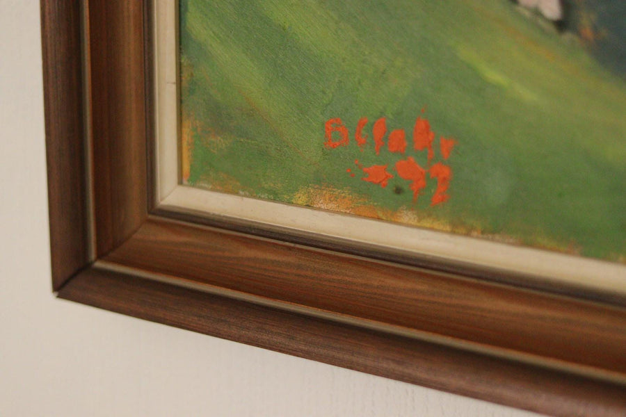 Original Swedish Oil on Panel – Trees