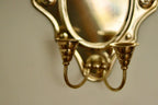 Baroque Style Large Mid-Century Brass Swedish Sconces