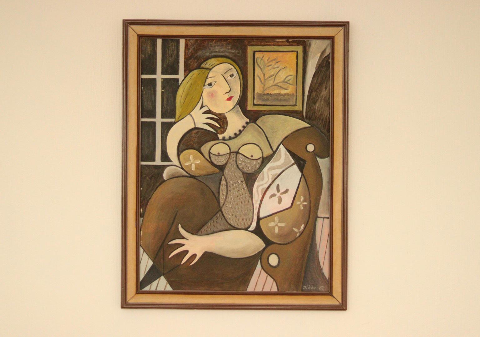 “Sitting Portrait” by Kabe after Pablo Picasso