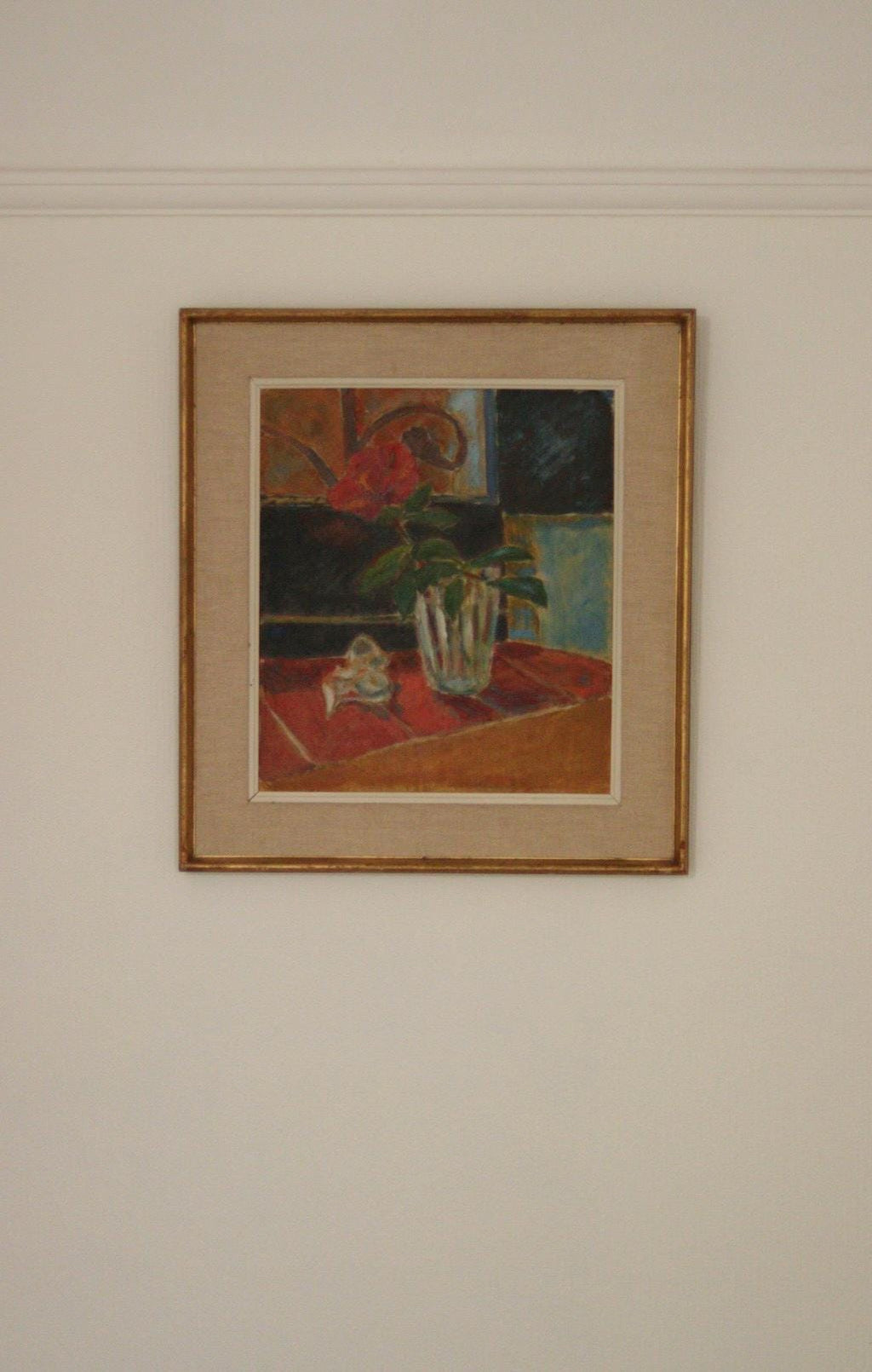 Mid-Century Swedish Oil on Masonite "Still Life"– Dated 1953
