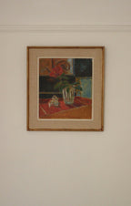 Mid-Century Swedish Oil on Masonite "Still Life"– Dated 1953