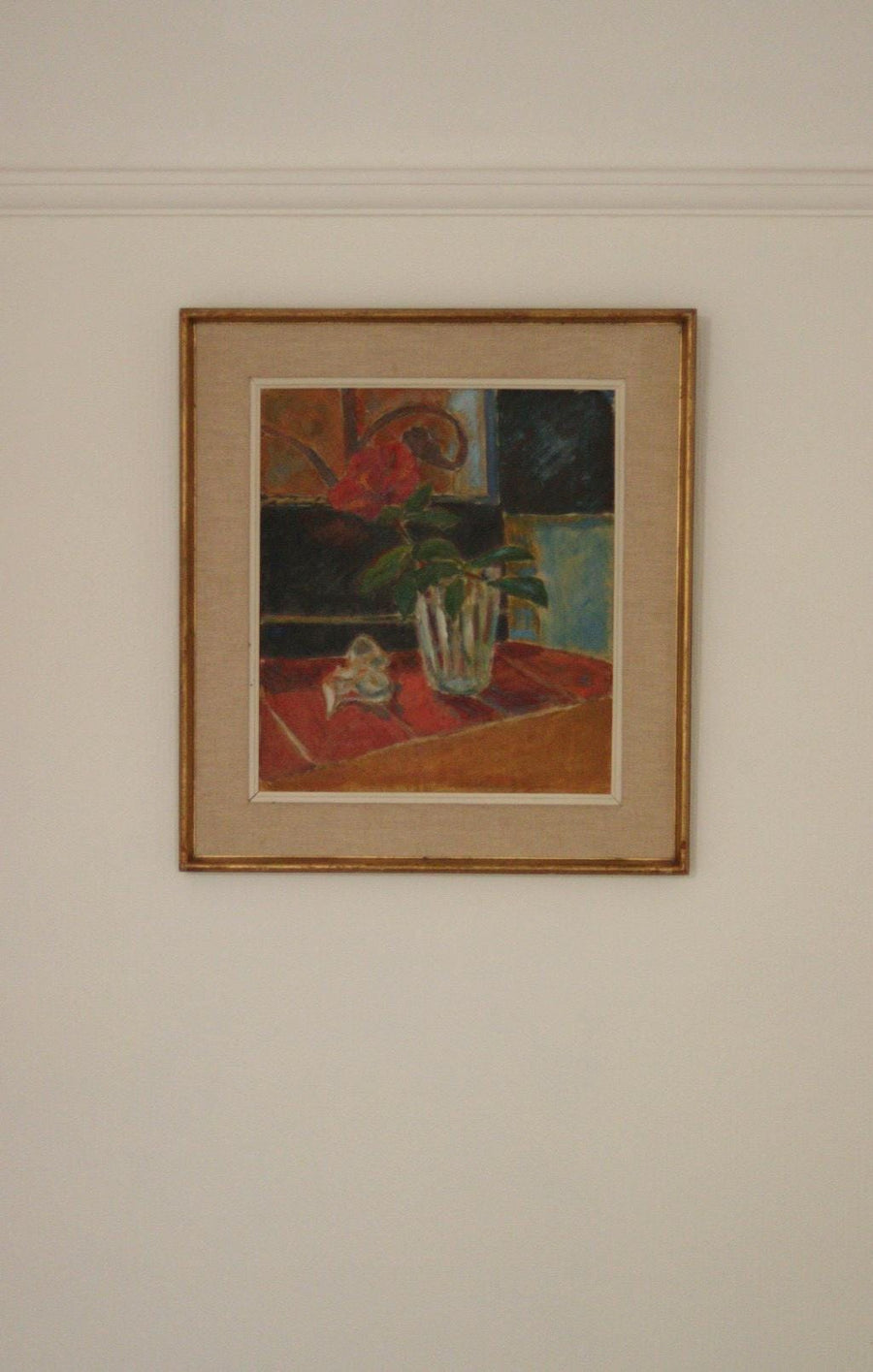 Mid-Century Swedish Oil on Masonite "Still Life"– Dated 1953