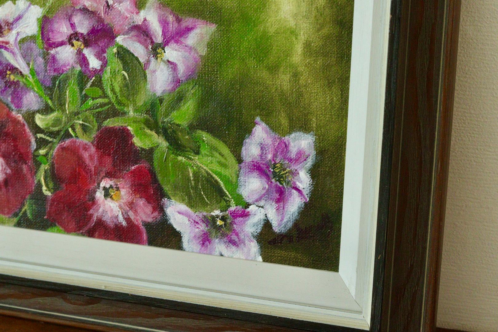 Original Swedish Mid Century Oil on Canvas "Flowers" - Vintage & Framed