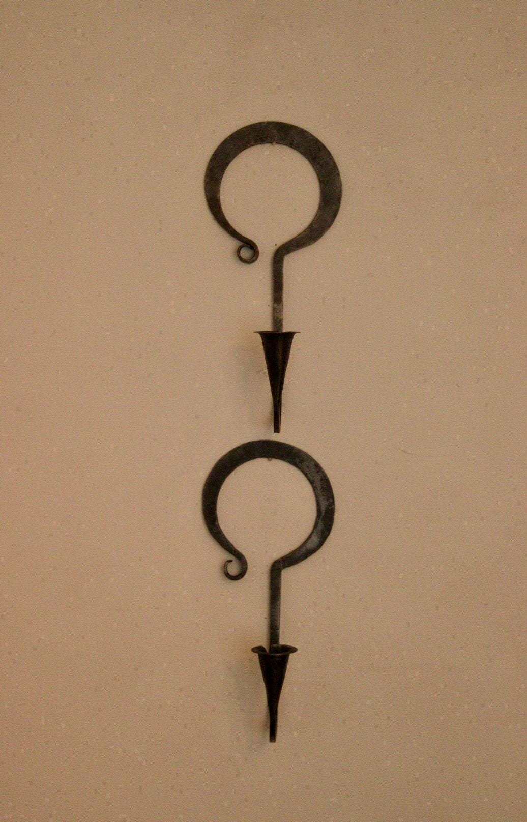 Pair of Wrought Iron Mid-Century Swedish Sconces  by Akta