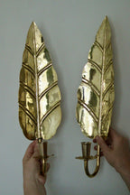 Pair of Mid Century Swedish Brass Sconces