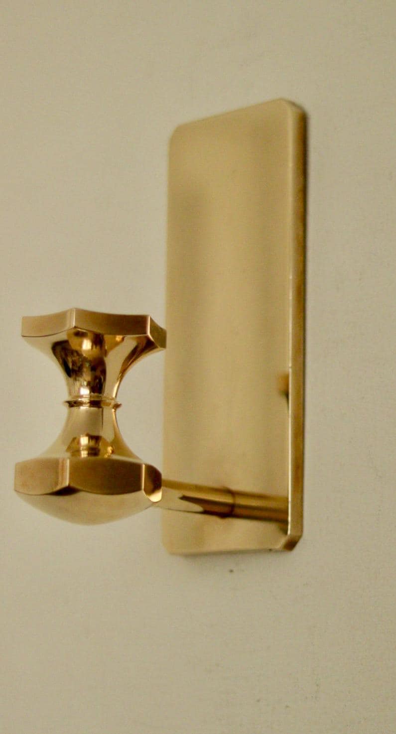 1988,Single Mid‑Century Swedish brass sconce by Gusum