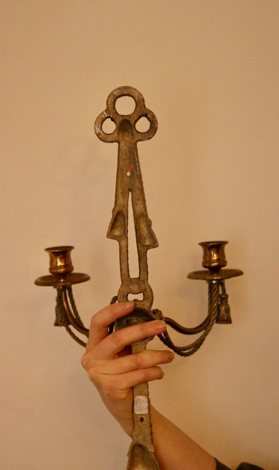 Pair of Vintage Brass Sconces