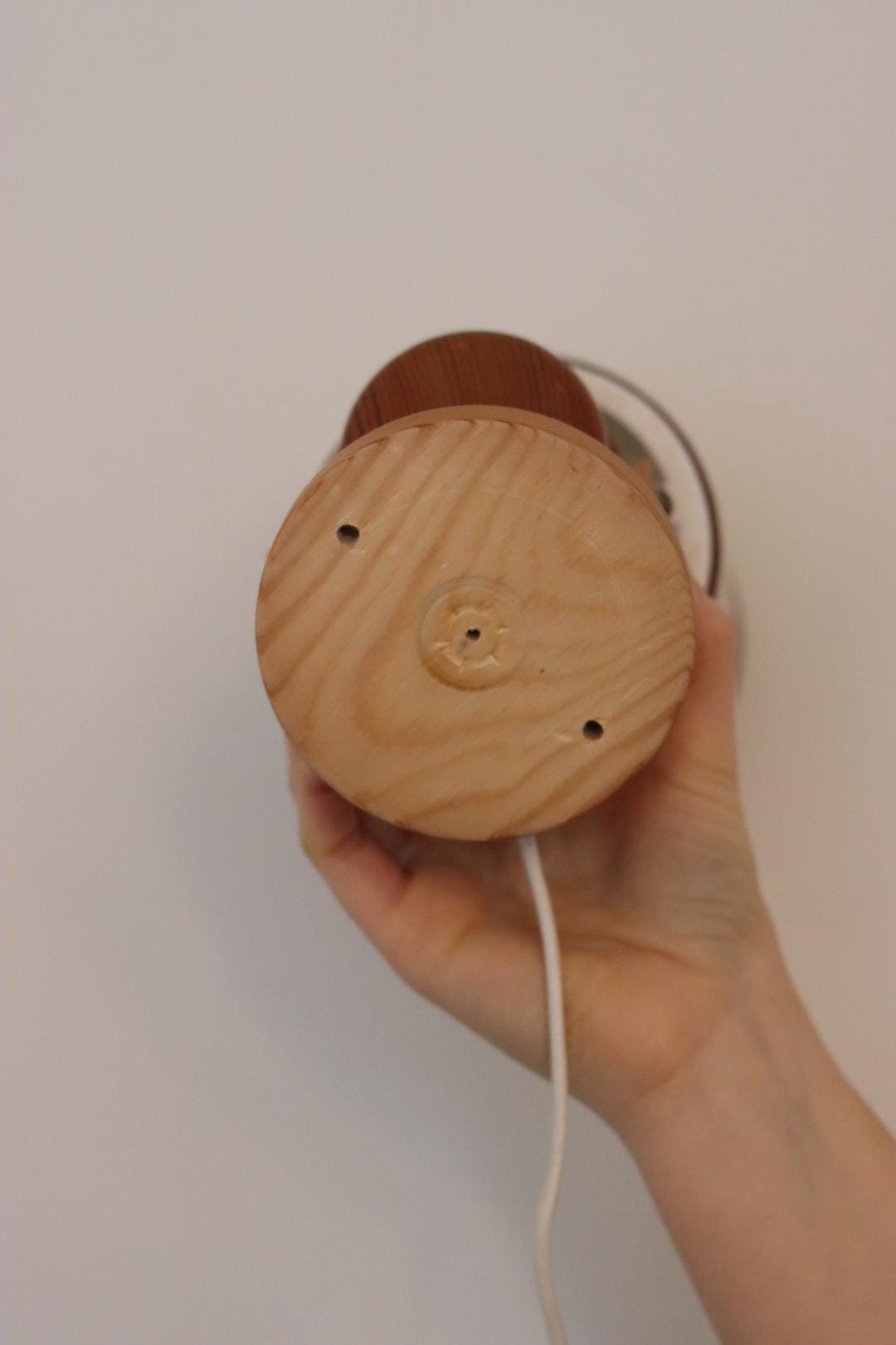 Pair of Vintage Wall Lamps by Elidus – Pine Wood Raster Bedside Lamps, 1970s