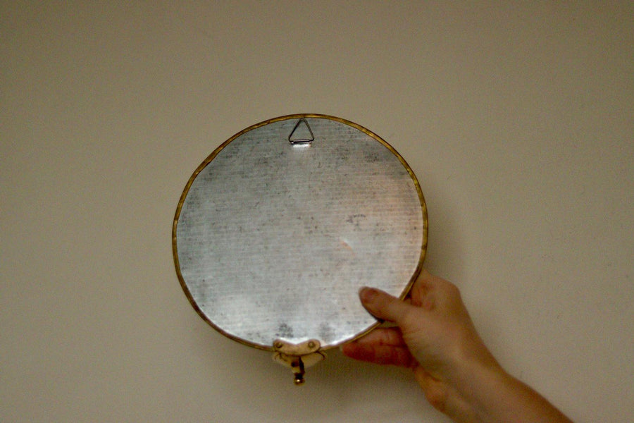 Vintage Brass Sconce with Mirror