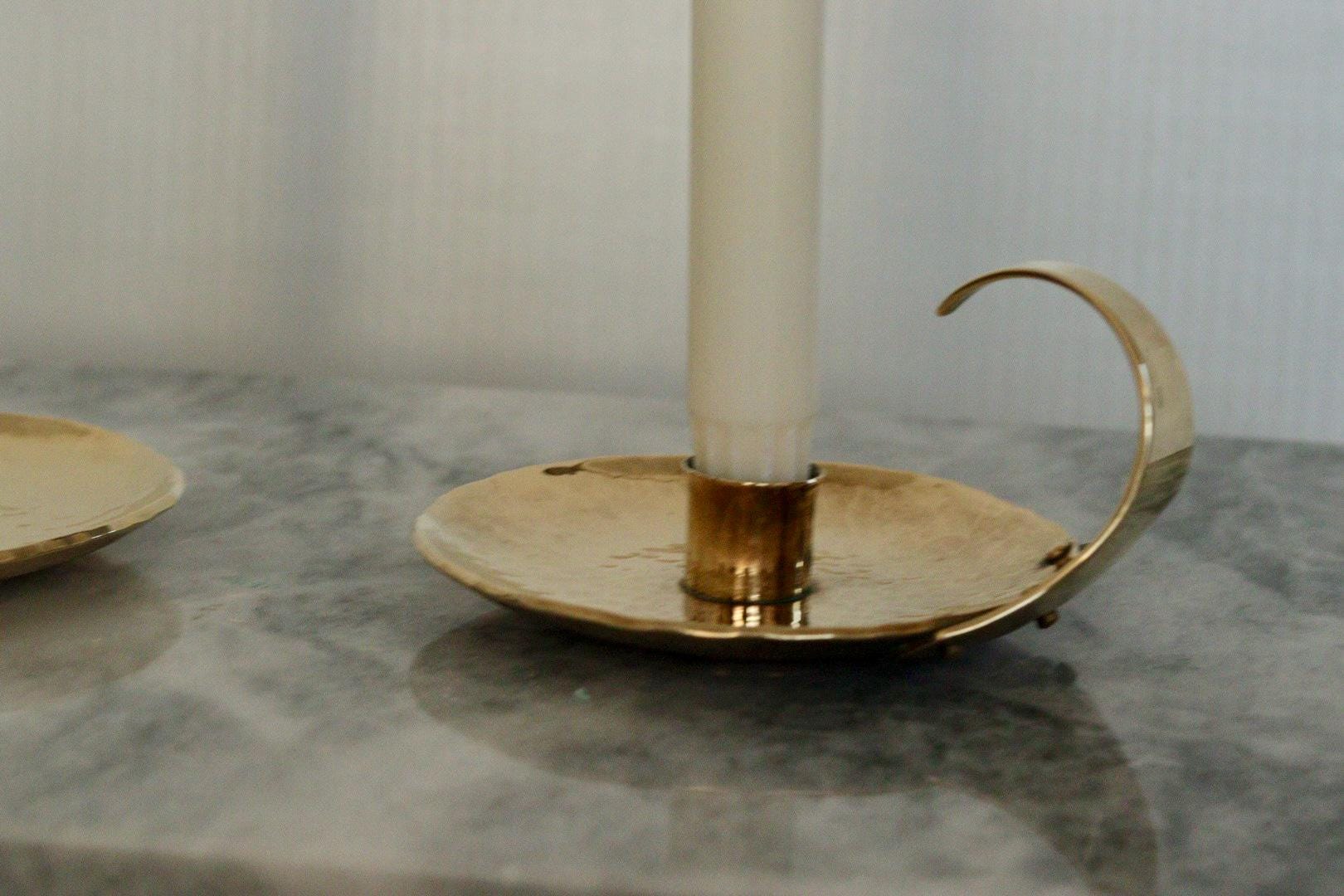 Pair of Swedish Mid-Century Candlestick Holder by Skutuna