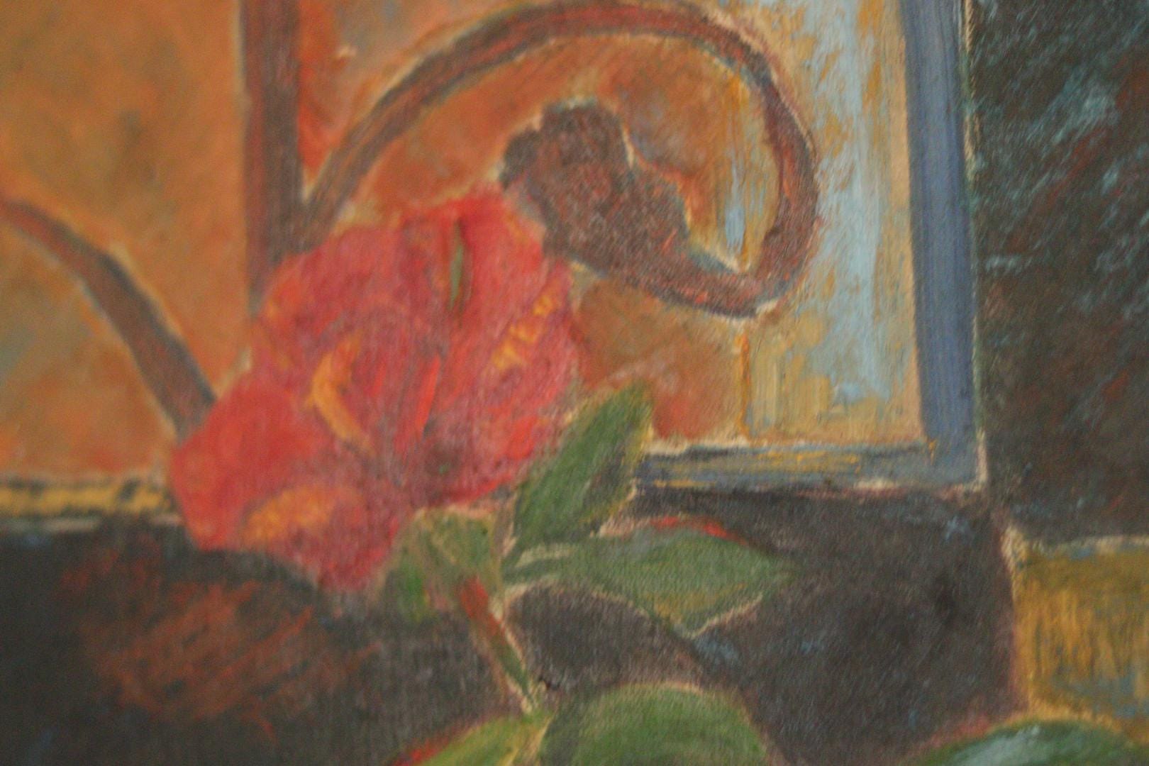 Mid-Century Swedish Oil on Masonite "Still Life"– Dated 1953