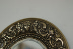 Pair of Antique Swedish Brass Sconces with Mirror