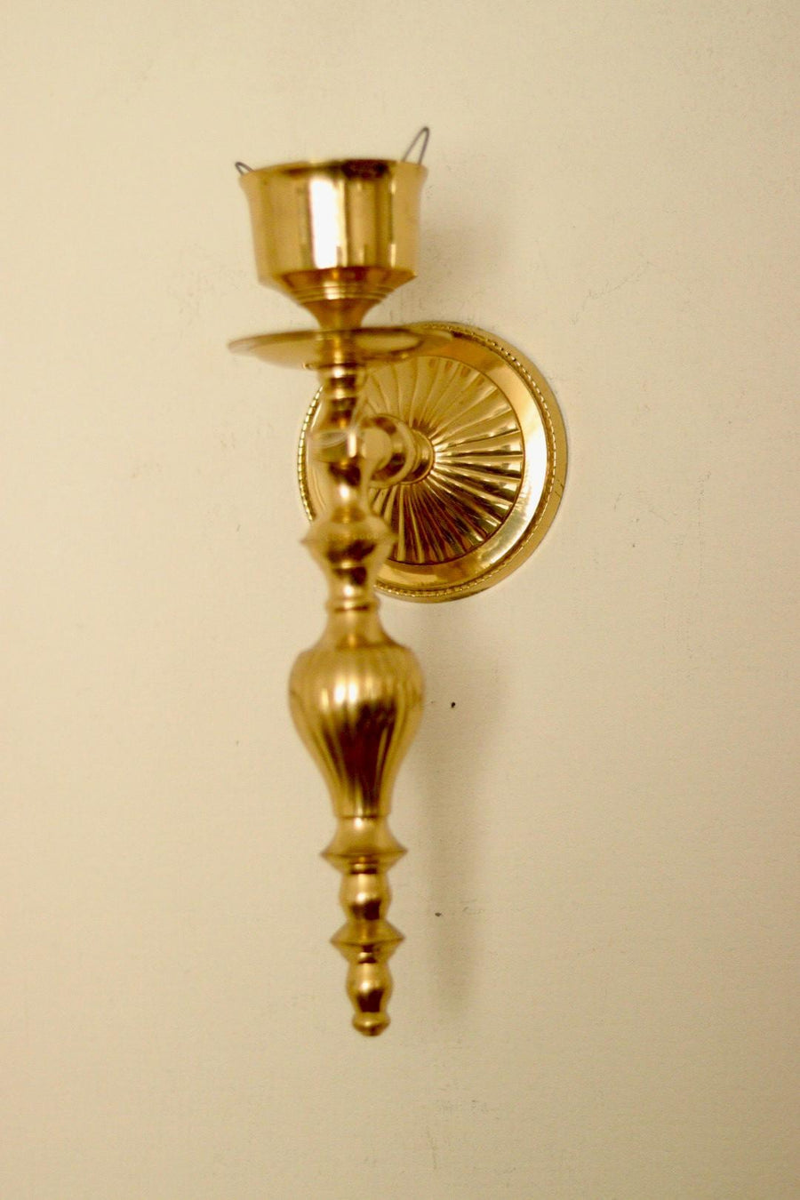 A Pair Of Vintage Brass Sconce