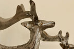 Pair of Swedish Pewter/Metal Reindeer Sculpture