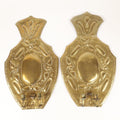 Baroque Style X-Large Mid-Century Brass Swedish Sconces