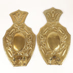 Baroque Style X-Large Mid-Century Brass Swedish Sconces