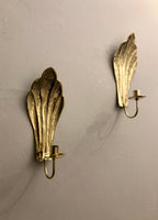 Pair of Mid-Century Swedish Brass Sconces by Firma Lars Holmstrom Arvika