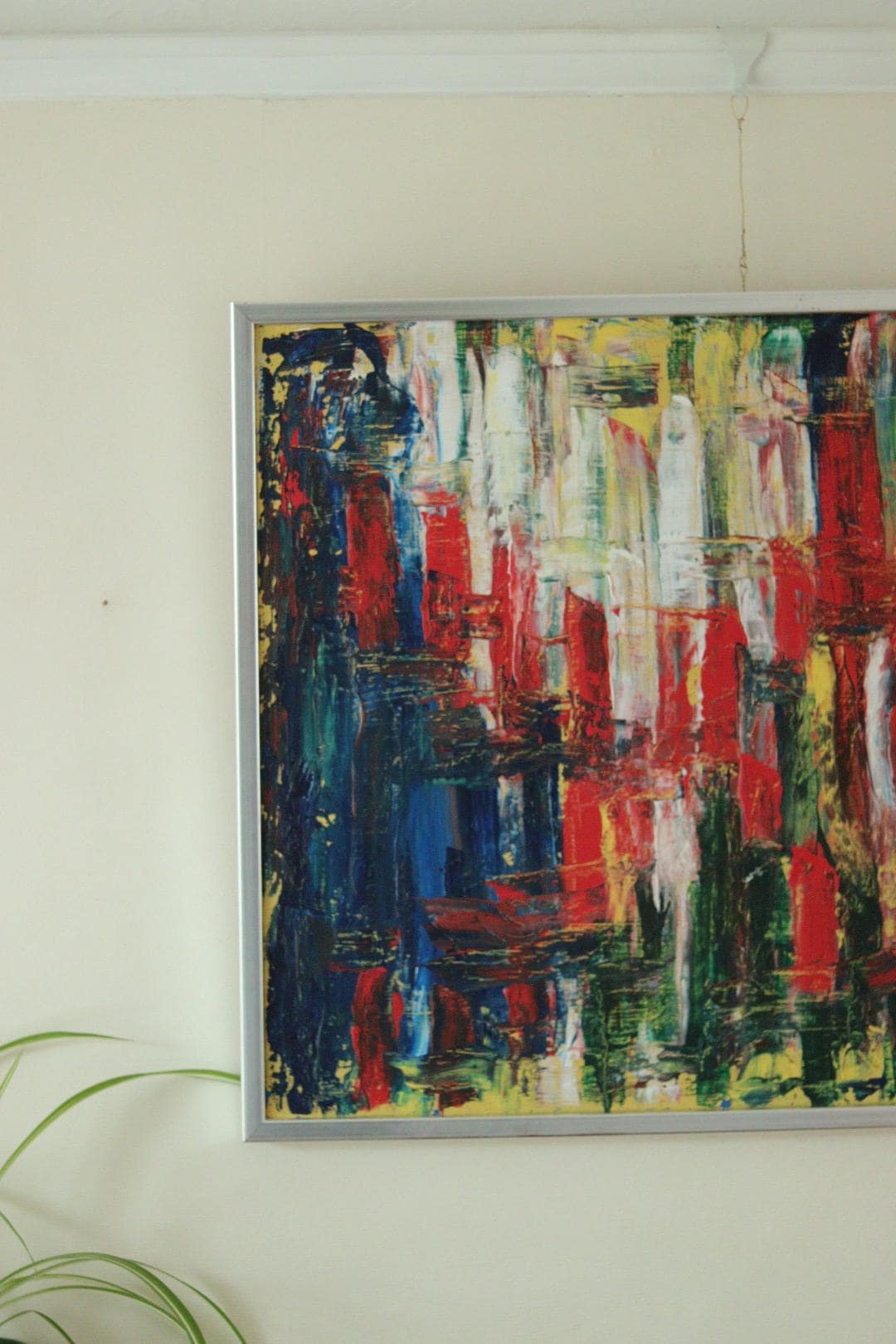 Original Vintage Abstract Oil on Canvas