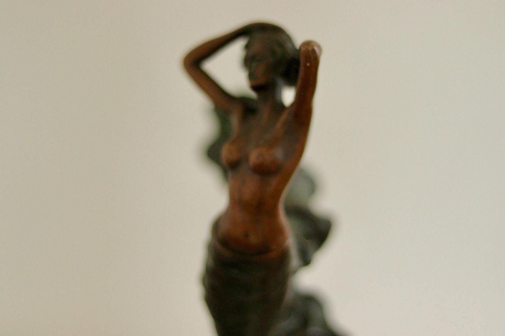 Vintage Bronze Sculpture of Nude Female by JB Deposee, Paris, France
