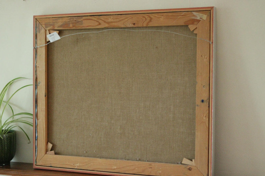 Original Vintage Abstract Oil on Canvas