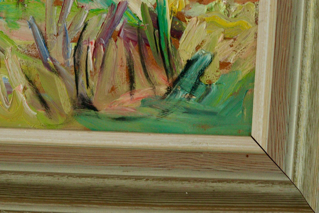 Original Mid Century Oil on Panel – “Landscape with Mountain”