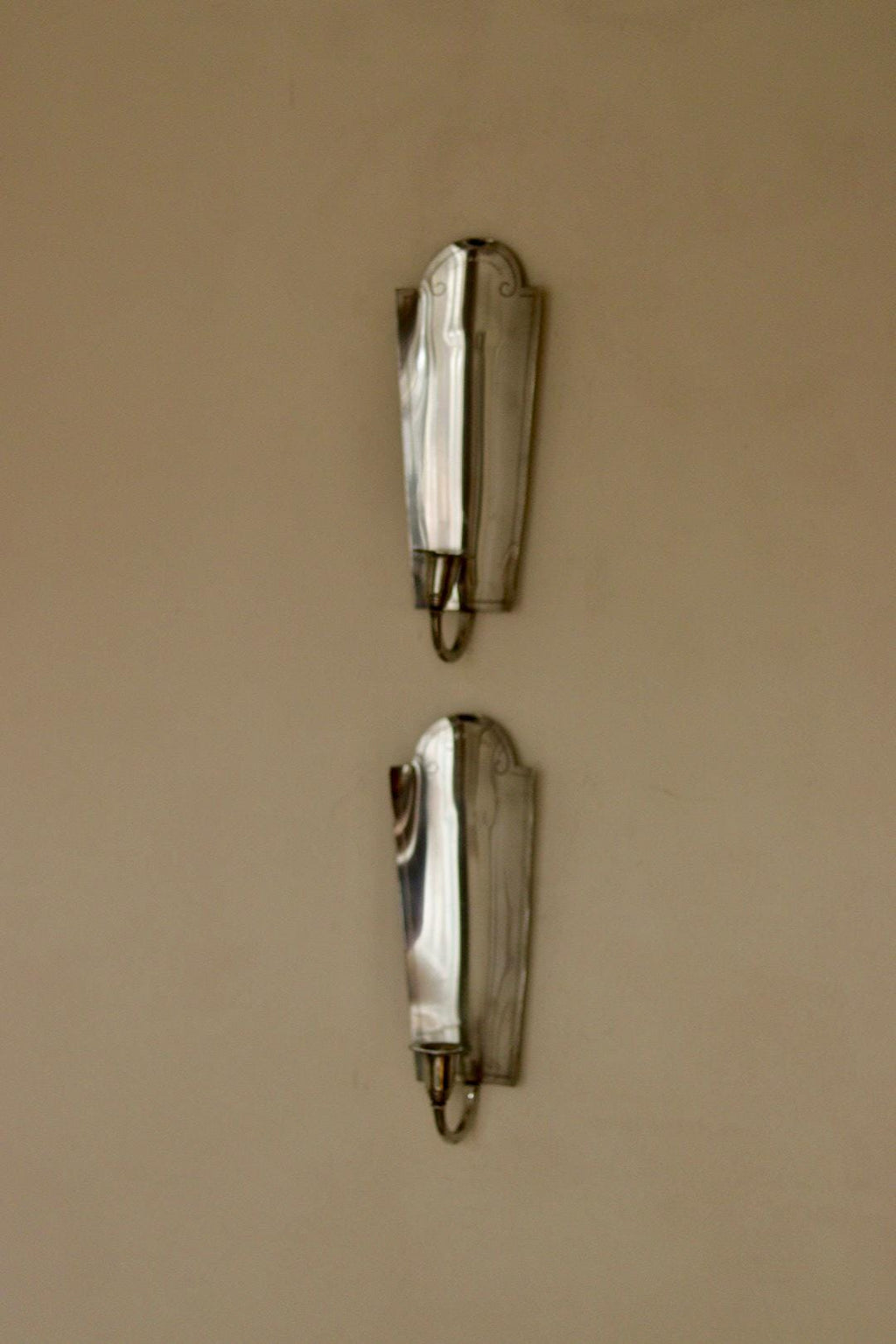 Pair of Mid Century Swedish Pewter Sconces by Svenskt Tenn